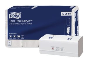 Tork H5 PeakServe® Continu™ Handdoek, 1-laags, wit, 22,5x8cm, 12×410/pak, 4.950st/pak