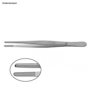 Anatomisch pincet, recht, 13cm, RVS, p/st
