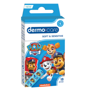 Dermo Care, Paw Patrol pleisters, Soft & Sensitive, 18st/doos