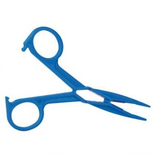 Slangklem, kunststof, blauw, model Kocher, 14cm, 50st/ds