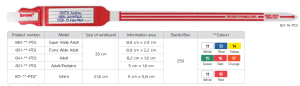 PDC SafeGuard 841-11 polsidentificatiebandje, volwassene, wit, XL, 250st/ds