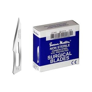Swann Morton 1103, scalpel mesje nr.11, onsteriel, disposable, carbonstaal, 20x5st, 100st/ds