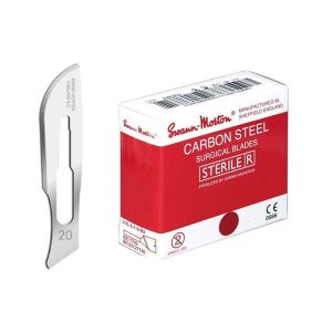 Swann Morton 0206, chirurgisch mesje nr.20, steriel, disposable, carbonstaal, per stuk, 100st/ds