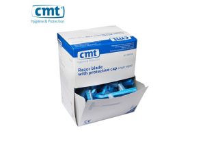 CMT wegwerpscheermesjes, single-edged, disposable, blauw, 100st/dis