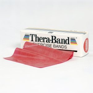 Theraband, middel, rood, 12,8cm/5,5mtr, p/st