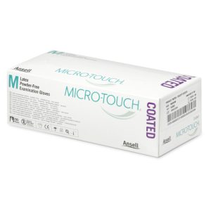 Ansell Coated Micro-Touch Latex handschoenen, XS(6), 100st/dispenser