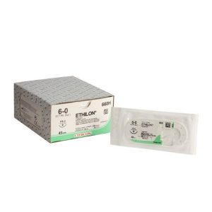 Ethilon zwart monofil 6-0 660H met FS3 naald met hechtdraad 45cm, 36st/pak