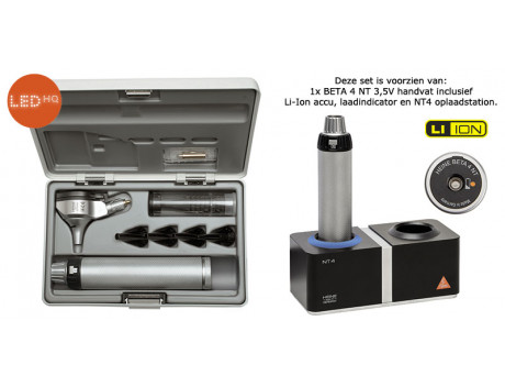 Heine B-141.24.420 Beta 200 F.O. Led otoscoopset incl. oplaadbaar handvat