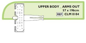 Cocoon verwarmingsdeken, Upper Body Arms out, 57x196cm, 30st/ds