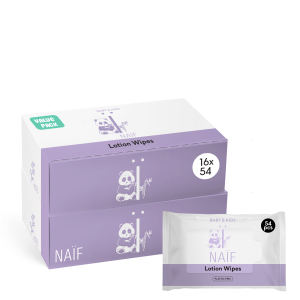 Naïf billendoekjes, plasticvrij, 54st/pak, 16pak/doos, 864st/doos