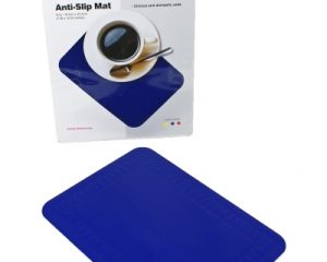 Anti-slip mat rechthoekig, siliconenrubber, 25.5 x 18.5 cm,  blauw, p/st