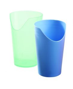 Drinkbeker met neusuitsparing, onbreekbaar plastic, 237 ml, blauw, p/st
