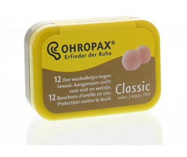 Ohropax geluiddempende wasbolletjes 12st/ds